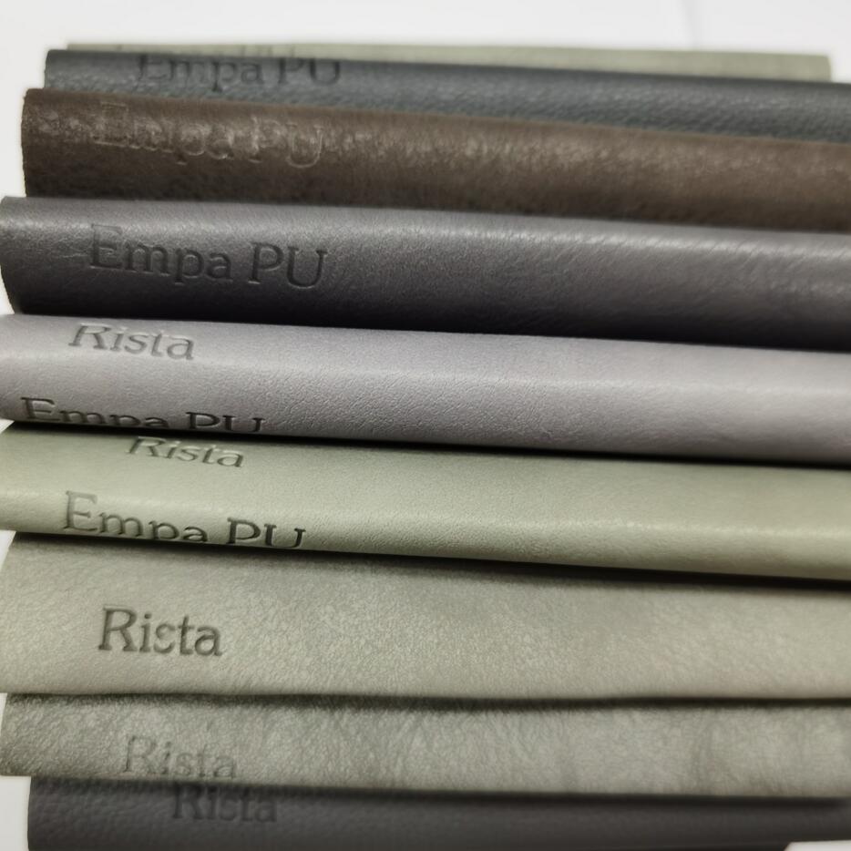 Grey Thermo PU Leather Material